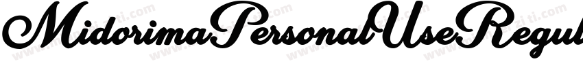 MidorimaPersonalUseRegular 7B0EV字体转换